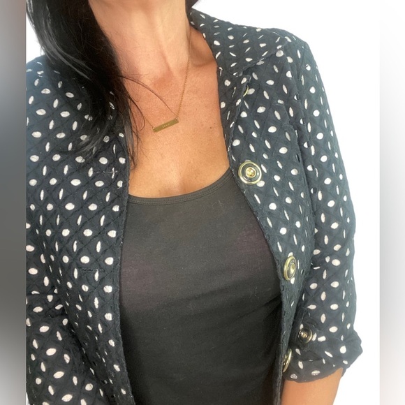 Charter Club Eyelet Blazer Black Size Petite Small - Picture 2 of 9
